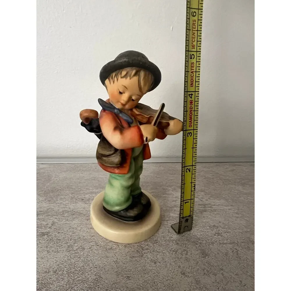 Vintage Hummel Puppy Love Goebel Full Bee Figurine Boy Playing Violin w Dog 6